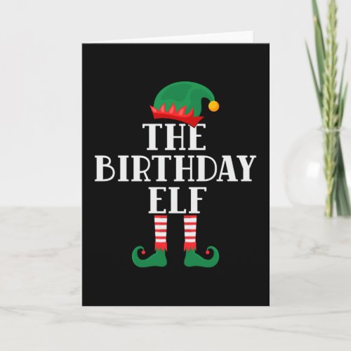 The Birthday Elf Funny Christmas Card