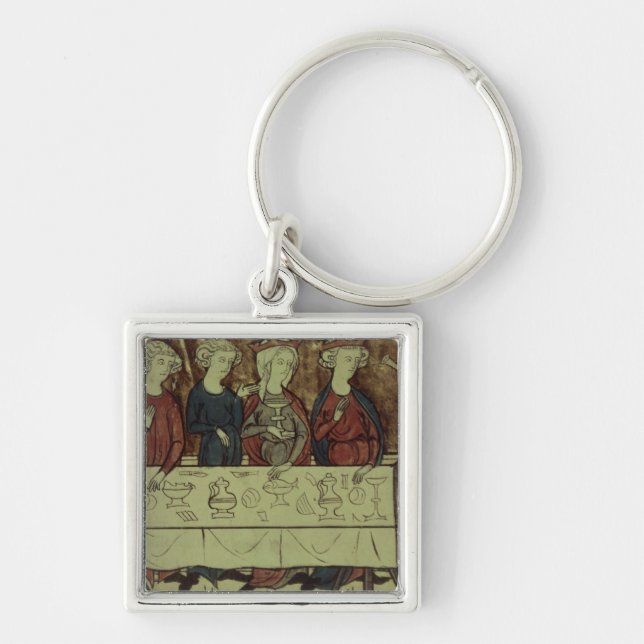 The Birthday Feast of Nubien, King of Armenia Keychain (Front)