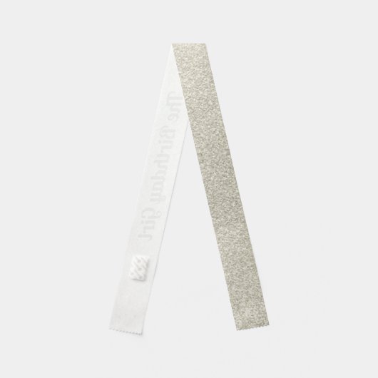 The Birthday Girl - Birthday Sash Silver Glitter (Back)