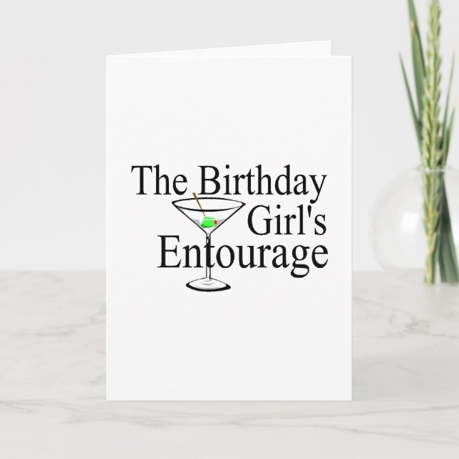 The Birthday Girls Entourage Card (Front)