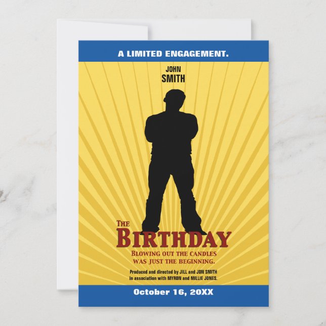 The Birthday Movie Invitation (Boy) (Front)