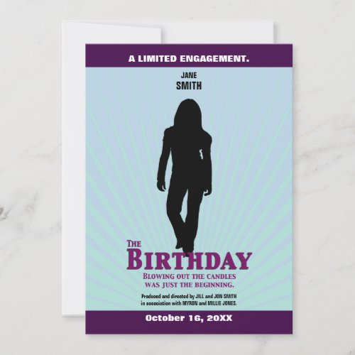 The Birthday Movie Invitation (Girl)