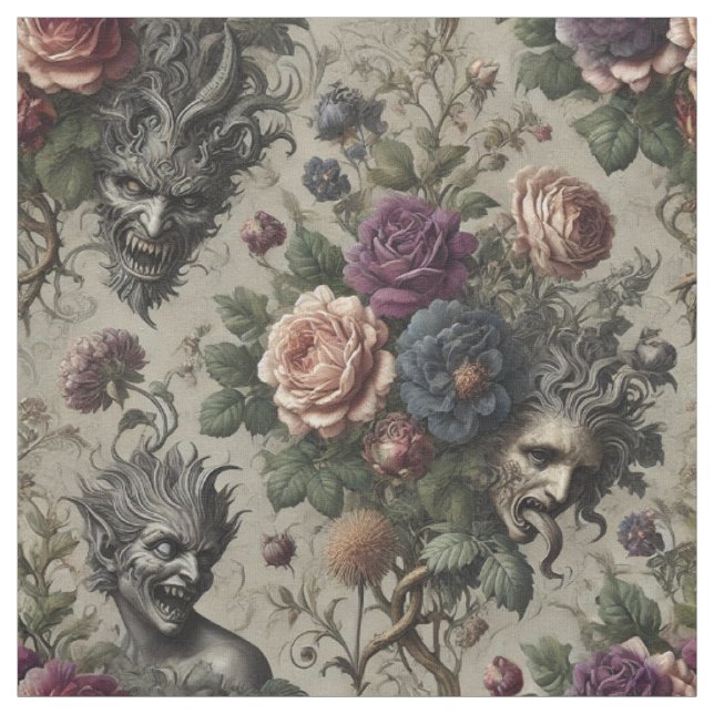 The Birthday Party – Gothic Statement Tile Fabric (Swatch)