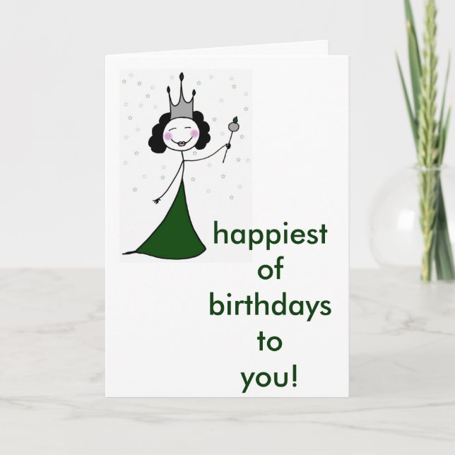 The Birthday Queen Card (Front)