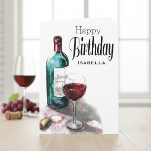 The "Birthday Vintage" Aesthetic Wine Card