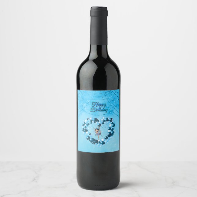 The Birthday Wish Fairy Wine Label (Front)