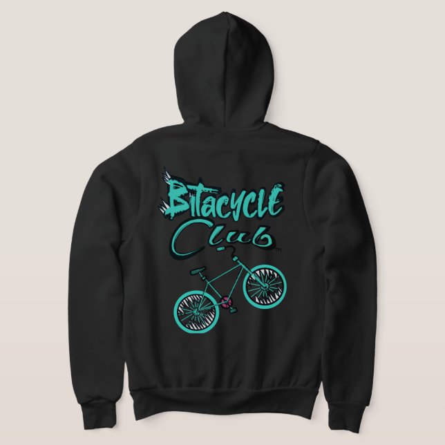 The Bitacycle Club Hoodie Aqua (Laydown Back)