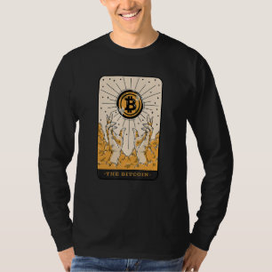The Bitcoin Tarot Card Two Hands Cryptocurrency BT T-Shirt