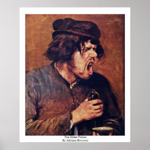 The Bitter Potion By Adriaen Brouwer Poster