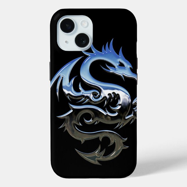  The Black and Blue Dragon Phone Case (Back)