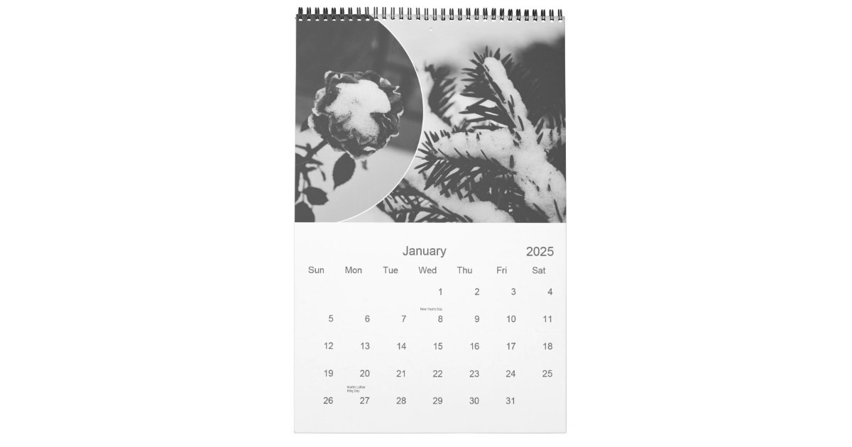 the Black and White Calendar*2104 Calendar | Zazzle