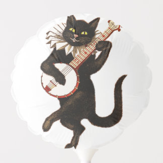 The black Banjo playing Cat Balloon