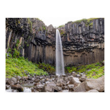 The black basalt Svartifoss waterfall Iceland