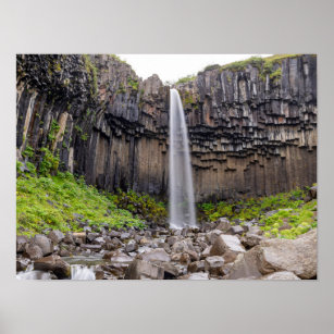 The black basalt Svartifoss waterfall Iceland Poster