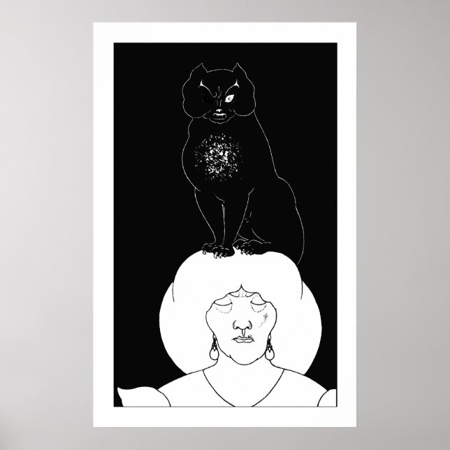 The Black Cat by Aubrey Beardsley Poster Print (Front)