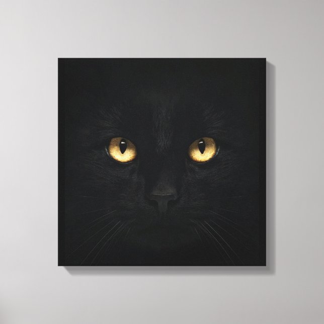 The Black Cat Canvas Print (Front)