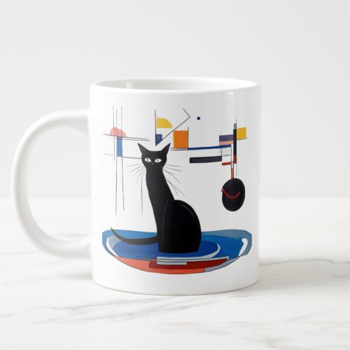 The Black Cat Giant Coffee Mug