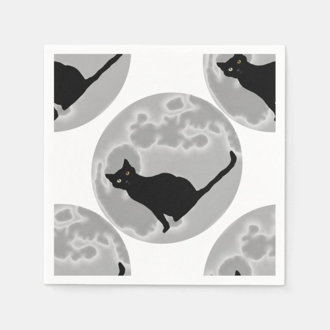The black cat napkins (Front)