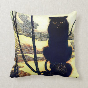 The Black Cat Pillow