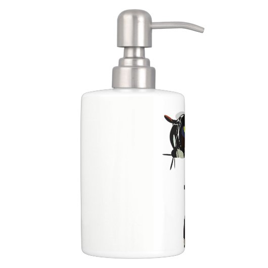The Black cat Soap Dispenser & Toothbrush Holder (Right)