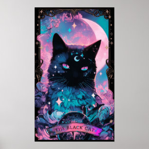 The Black Cat Tarot Card Witchy Poster