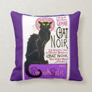 The Black Cat Throw Pillow
