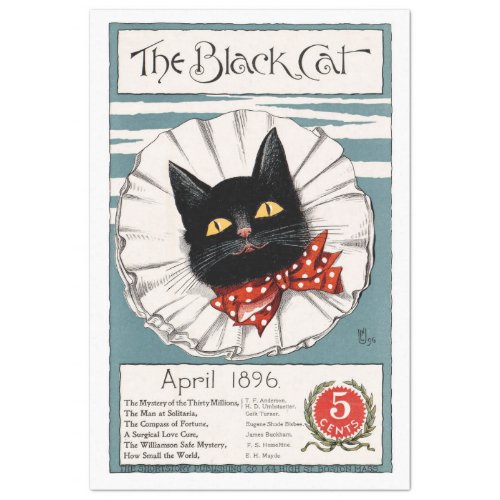 The Black Cat Vintage Decoupage Decoupaging Tissue Paper