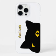 The Black cat watching you with Golden eyes custom