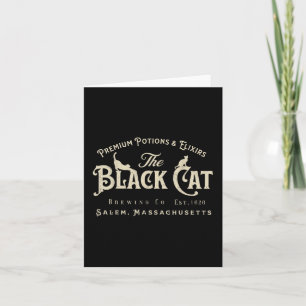 The Black Cat Witchy Salem Est 1626 Halloween Cat Card