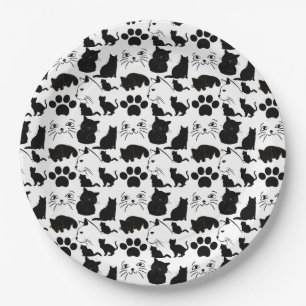 THE BLACK CATS PATTERNS   PAPER PLATES