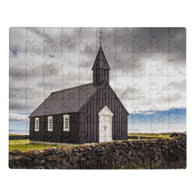 The Black Church Of Budir, Iceland Jigsaw Puzzle (Puzzle Horizontal)