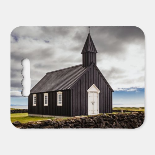 The Black Church Of Budir Iceland Seat Cushion