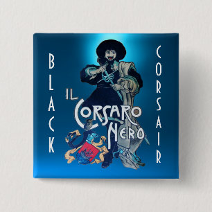 THE BLACK CORSAIR gem blue Pinback Button