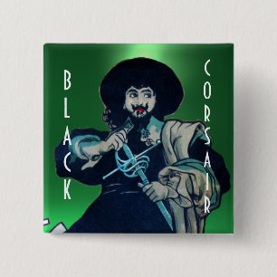 THE BLACK CORSAIR gem yellow Pinback Button