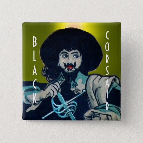 THE BLACK CORSAIR gem yellow Pinback Button