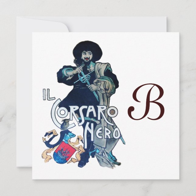 THE BLACK CORSAIR MONOGRAM  ,white Announcement (Front)