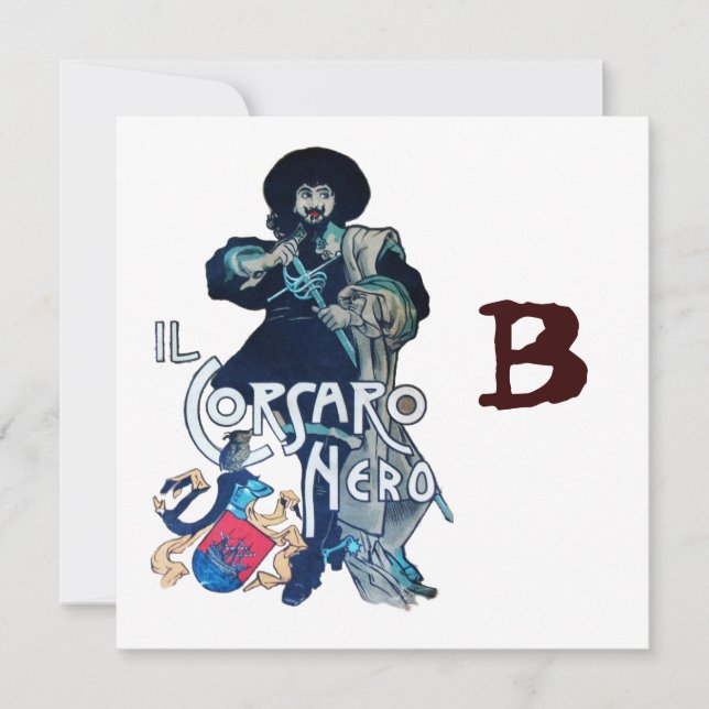 THE BLACK CORSAIR MONOGRAM  ,white Announcement (Front)