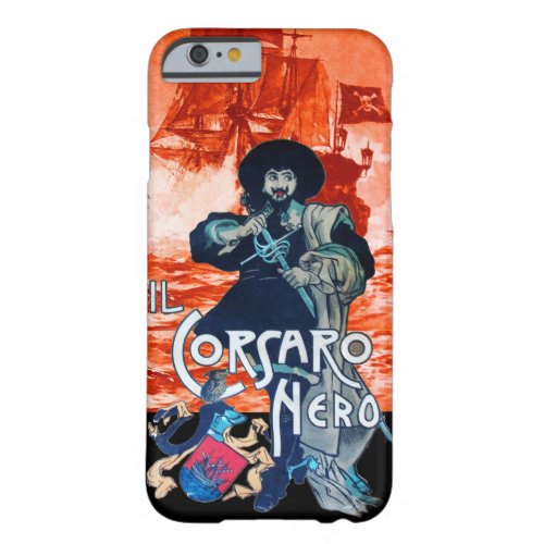 THE BLACK CORSAIR Pirate Ship Battle In Red Barely There iPhone 6 Case
