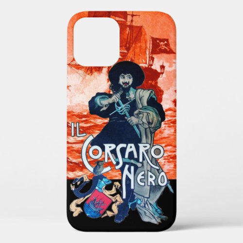 THE BLACK CORSAIR Pirate Ship Battle In Red iPhone 12 Case