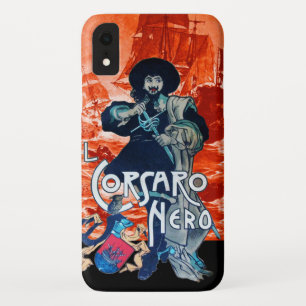 THE BLACK CORSAIR /Pirate Ship Battle In Red iPhone XR Case