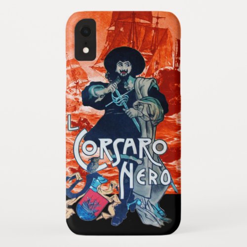 THE BLACK CORSAIR Pirate Ship Battle In Red iPhone XR Case