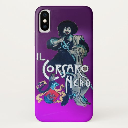 THE BLACK CORSAIR purple iPhone X Case