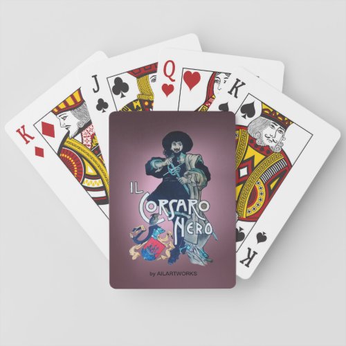 THE BLACK CORSAIR purple Playing Cards