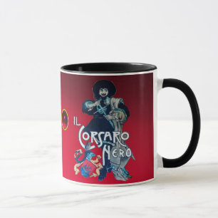 THE BLACK CORSAIR Red Burgundy Ruby Gemstone Mug