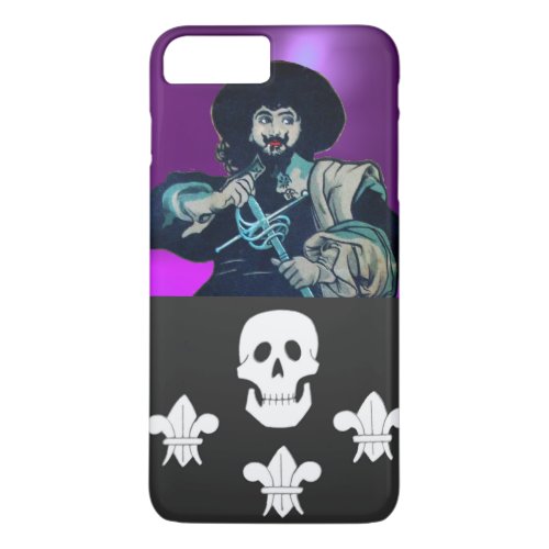 THE BLACK CORSAIR SKULL  FLEUR DE LIS iPhone 8 PLUS7 PLUS CASE