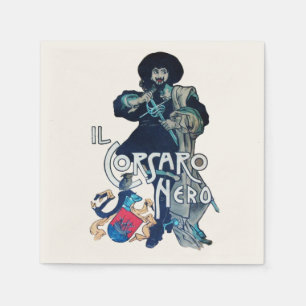 THE BLACK CORSAIR white Paper Napkins