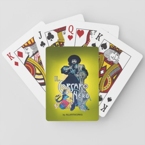 THE BLACK CORSAIR yellow Playing Cards