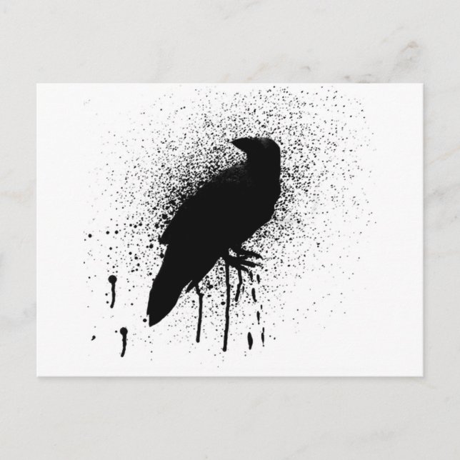 The black crow postcard (Front)