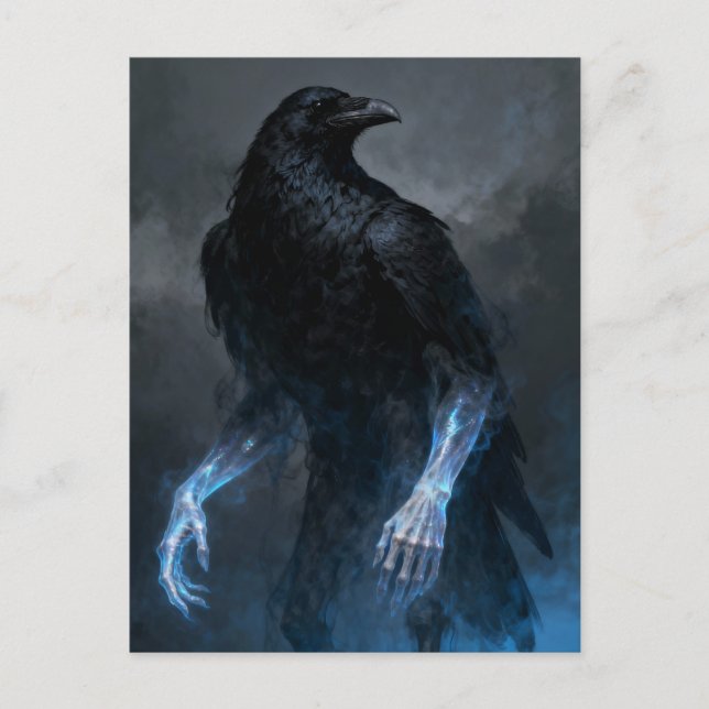 The black crow with human arms dark fantasy  postcard (Front)