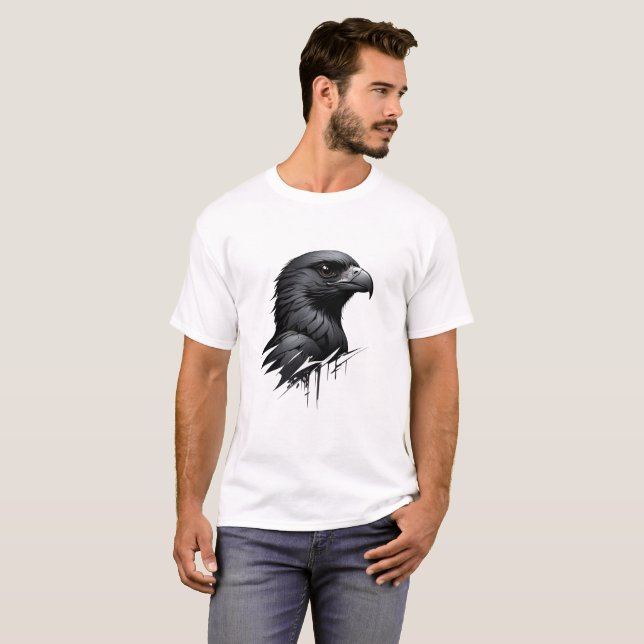 The Black Falcon Design T-Shirt (Front Full)